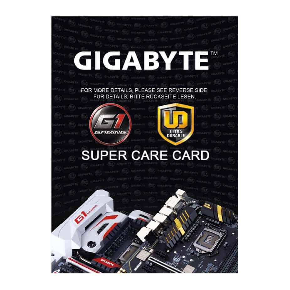 Gigabyte £50 Supercare extended warranty insurance card